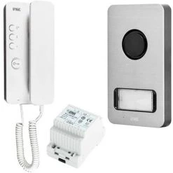 URMET Kit D’interphone 4+n Monopilote Bouton Pussoir MIKRA 1122/601