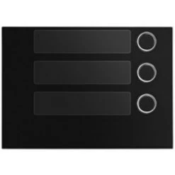 Façade Avec 3 Bouton Urmet Alpha Black 1168/13