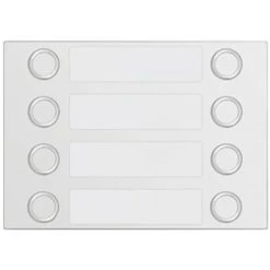 Urmet Façade Alpha Avec 8 Touches D’appel Sur 2 Rangs Blanc 1168/28W