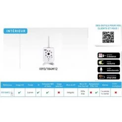 Camera IP Wifi Cube 720p Video + Son 3.6mm Intérieure (appli Smartphone Gratuite) Pour Surveillance à Distance URMET 1093/184M12 -URMET Soldes 22926566 4