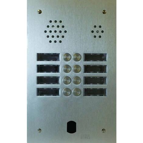 URMET Plaque Audio Alu 2R 8Bp 2Voice Complete (A83/208M) 3 URMET Plaque Audio Alu 2R 8Bp 2Voice Complete (A83/208M)
