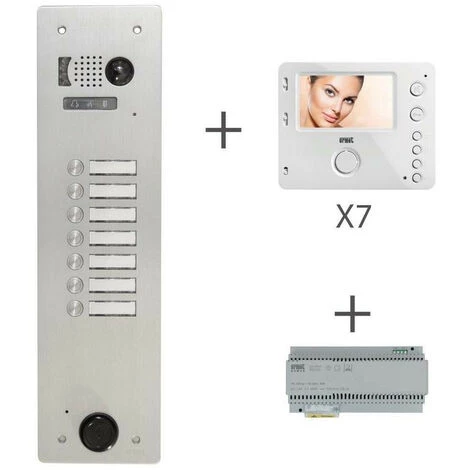 URMET Kit Video Alu 1R 7 Bp 2 Voice Programmé (KV83/107) 3 URMET Kit Video Alu 1R 7 Bp 2 Voice Programmé (KV83/107)