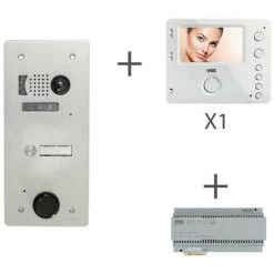 URMET Kit Video Alu1R 1Bp 2 Voice Programmé (KV83/101)