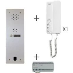 URMET Kit Audio 1R 1Bp 2 Voice Programmé (KA83/101)