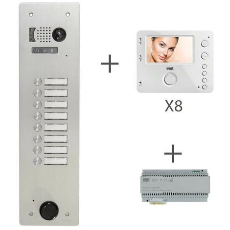 URMET Kit Video Alu 1R 8 Bp 2 Voice Programmé (KV83/108) 3 URMET Kit Video Alu 1R 8 Bp 2 Voice Programmé (KV83/108)