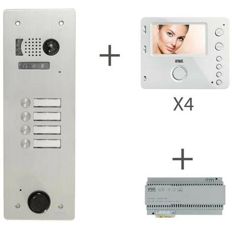 URMET Kit Video Alu 1R 4 Bp 2 Voice Programmé (KV83/104) 3 URMET Kit Video Alu 1R 4 Bp 2 Voice Programmé (KV83/104)