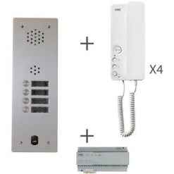 URMET Kit Audio 1R 4Bp 2 Voice Programmé (KA83/104)