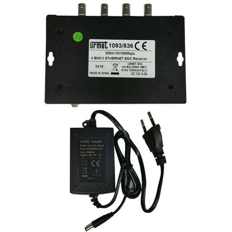 Converter EOC Urmet 100Mbps 1 Port RJ45 Et 4 Ports BNC 1093/836 3 Converter EOC Urmet 100Mbps 1 Port RJ45 Et 4 Ports BNC 1093/836