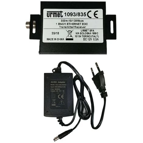 Converter EOC Urmet 100Mbps 1 Port RJ45 Et 1 Port BNC 1093/835 3 Converter EOC Urmet 100Mbps 1 Port RJ45 Et 1 Port BNC 1093/835
